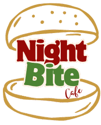 NightBite Cafe logo – Late-night burger, fries, and drinks destination